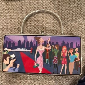 Women's Imitation Little Earth Fender Metal Handbag,no chains included